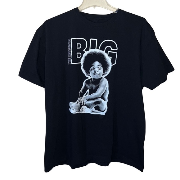 Notorious B.I.G. Biggie Smalls Graphic T-shirt Men’s Black and White Size 2XL - Picture 1 of 5